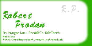 robert prodan business card